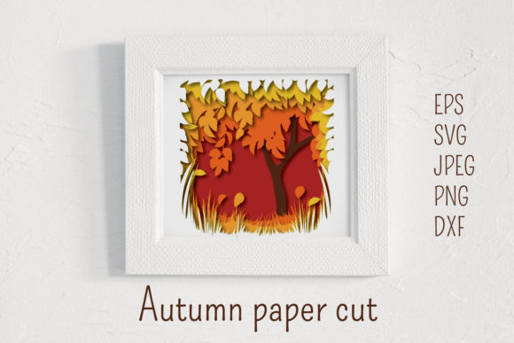 Autumn Paper Cut Landscape: Your Creative Design Asset