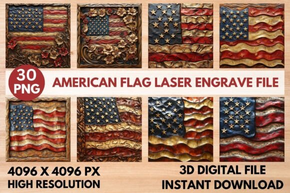 Create Stunning Laser Engravings with This American Flag File