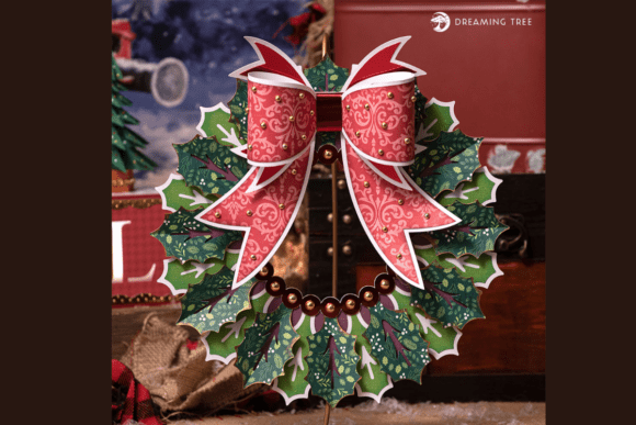 Deck Your Designs with Festive Holly Wreath SVG