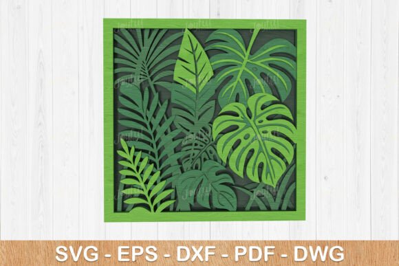 Layered Tropical Leaves SVG Panel: A Design Asset for Every Creator