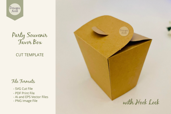 Party Favor Box, Souvenir Box Cut File