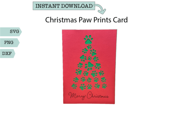 Paw Print Christmas Tree: A Charming SVG for Dog Lovers