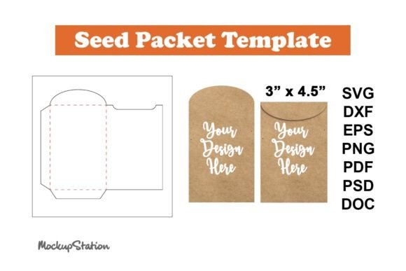 Seed Packet Template SVG | Envelope PSD