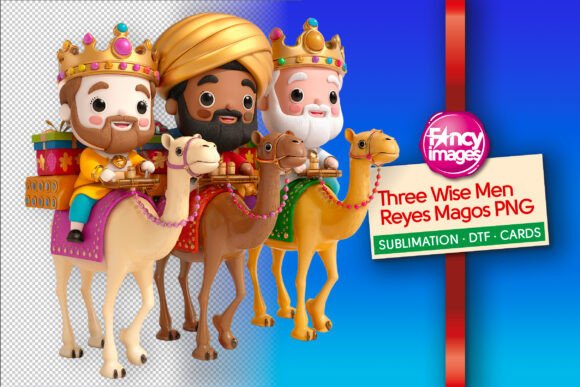 Three Wise Men -Reyes Magos -Clipart-PNG